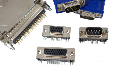 EDAC offers an extensive range of industry standard D-Subminiature connectors. Our D-Sub+ family are available in standard density with 9, 15, 25, 37, and 50 contacts or high density versions with 15, 26, 44, 62 and 78 contacts. Vertical and right angle orientations, along with a variety of termination, plating and mounting options are available. They’re also available in a stacked configuration.