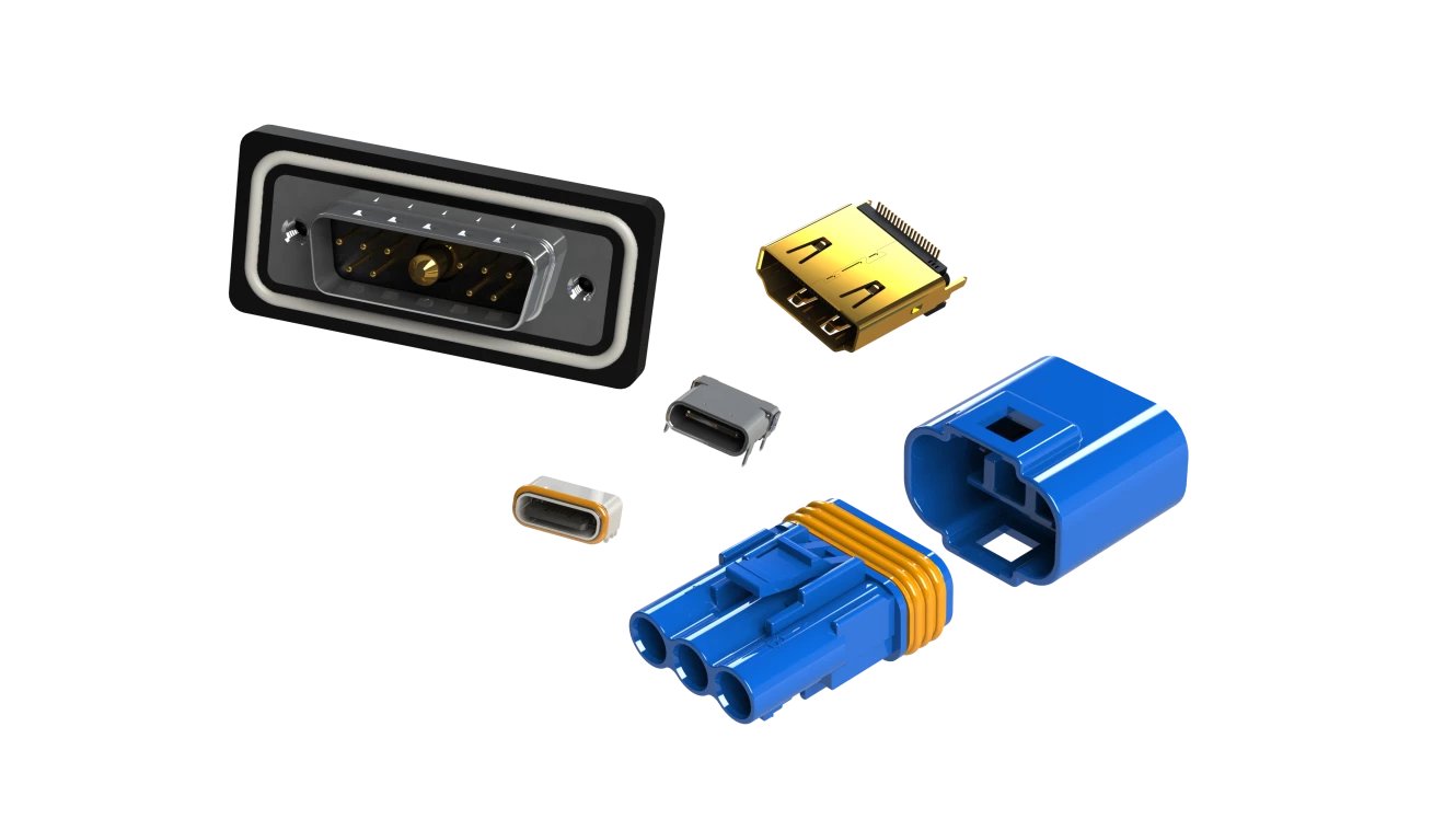 Photo of connectors used in off-highway vehicles