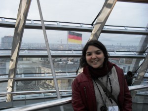 Vista de Berlim através da cúpula de vidro do Parlamento